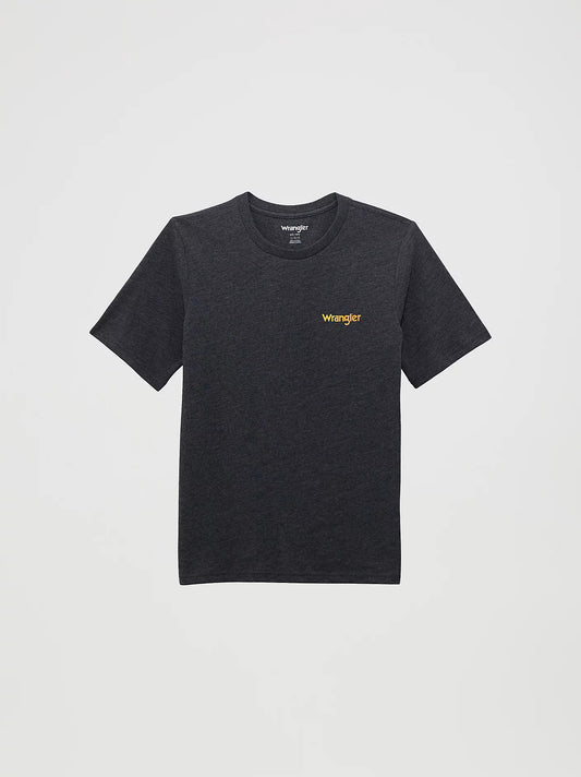 Boy's Wrangler Washed Black Back Rodeo Graphic Tee