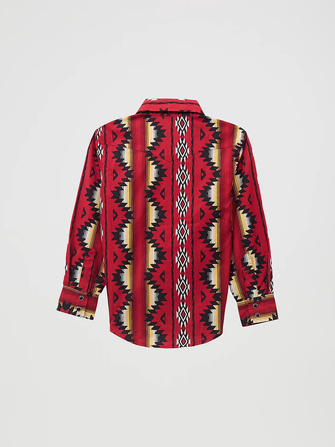 Youth Boy's Wrangler Checotah Firey Red Western Snap Shirt