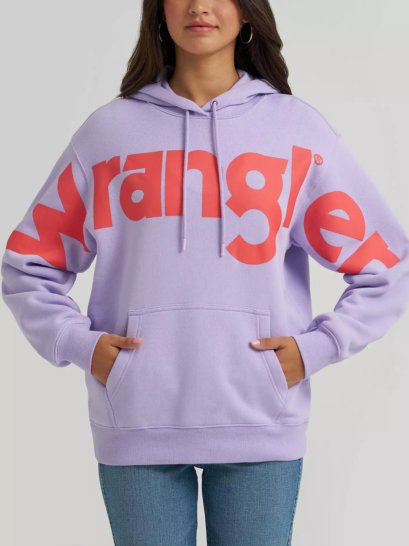 Wrangler Women's Pastel Purple Bold Logo Hoodie