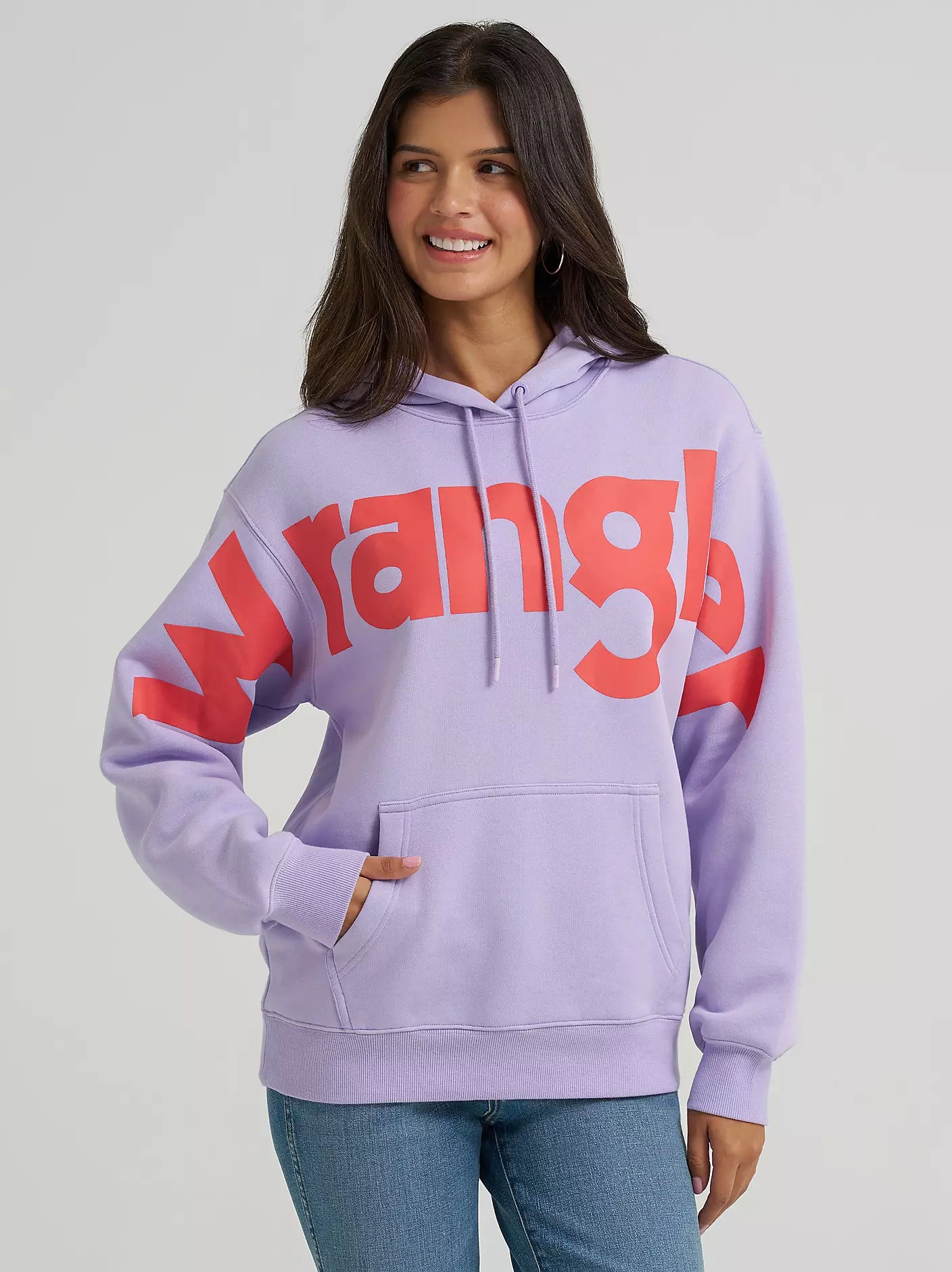 Wrangler Women's Pastel Purple Bold Logo Hoodie