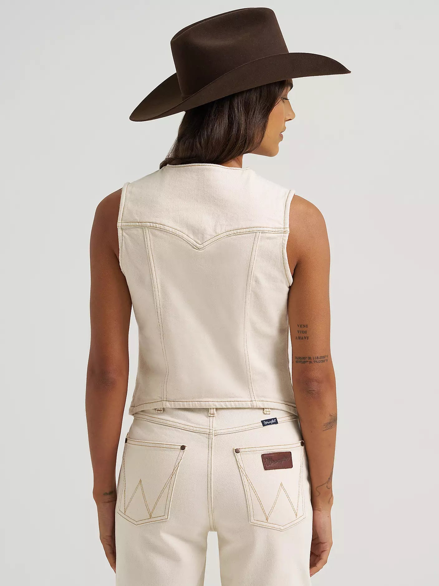 Wrangler Women's White Denim Vest