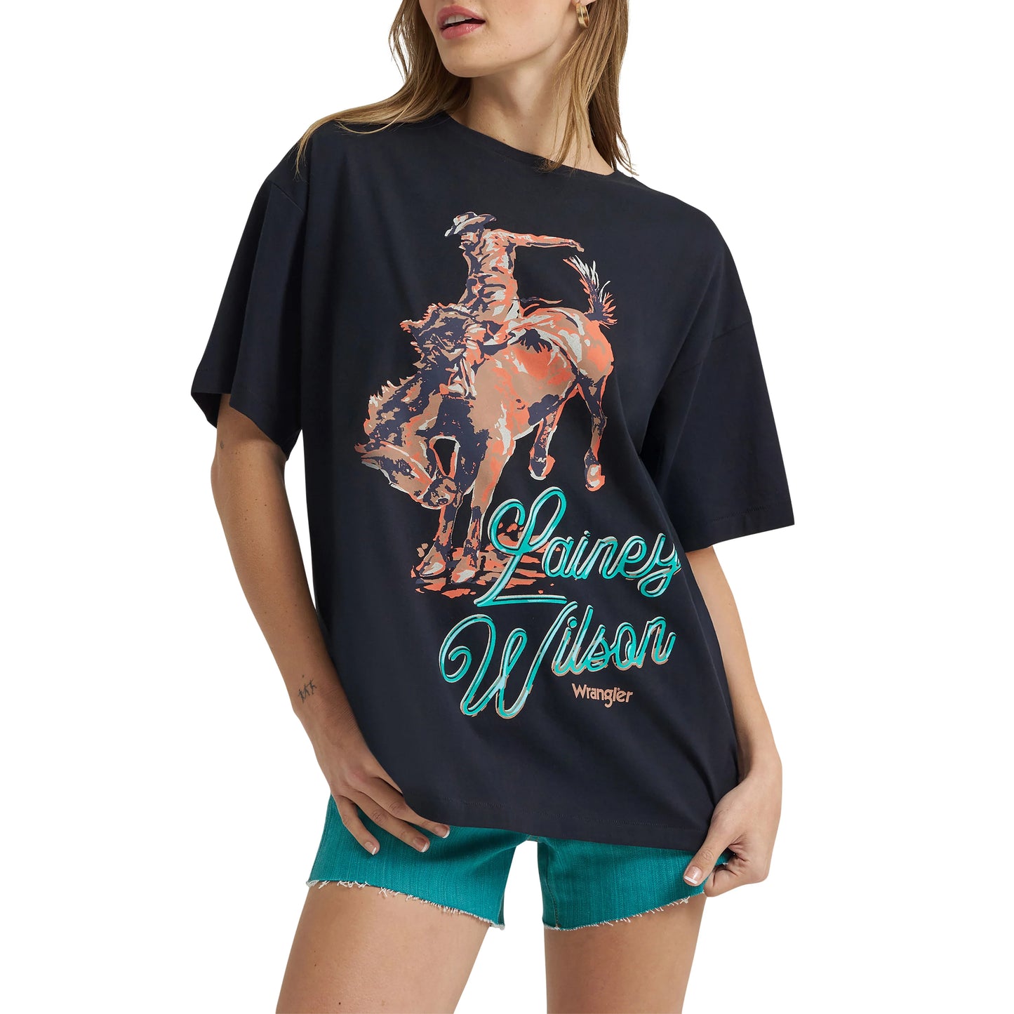 Wrangler X Lainey Wilson Ladies Rider Black Tee