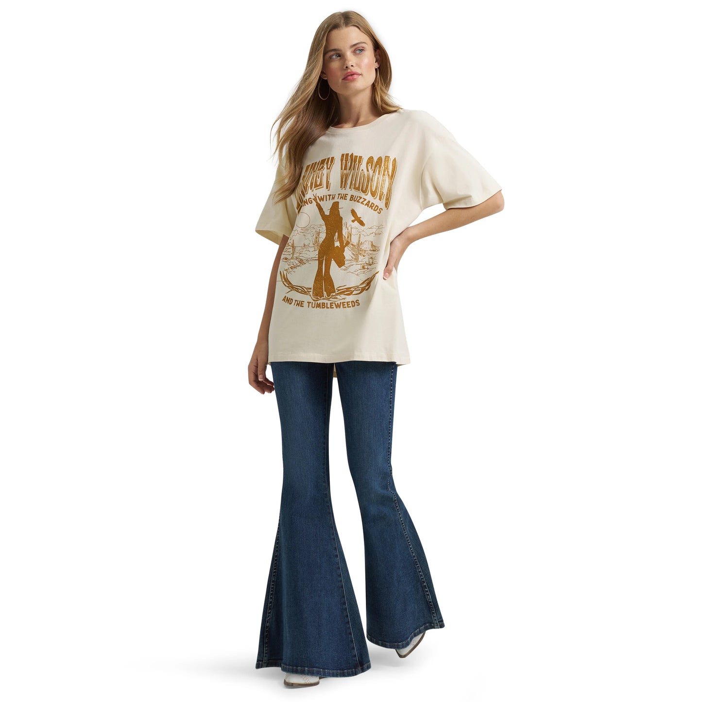 Wrangler X Lainey Wilson Cream Buzzards Tee