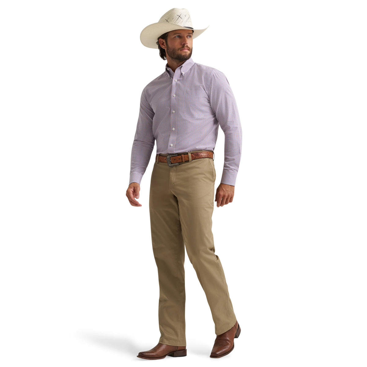 Wrangler Mens Riata Long Sleeve Button-Down Shirt | 4 Colors