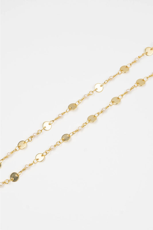 Gold Dainty Pearl Choker - Water Resistant