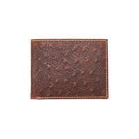 Nocona Men's Brown Ostrich Print Bi-Fold Wallet