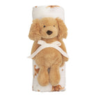 Retriever Swaddle and Rattle Gift Set, 2-Piece