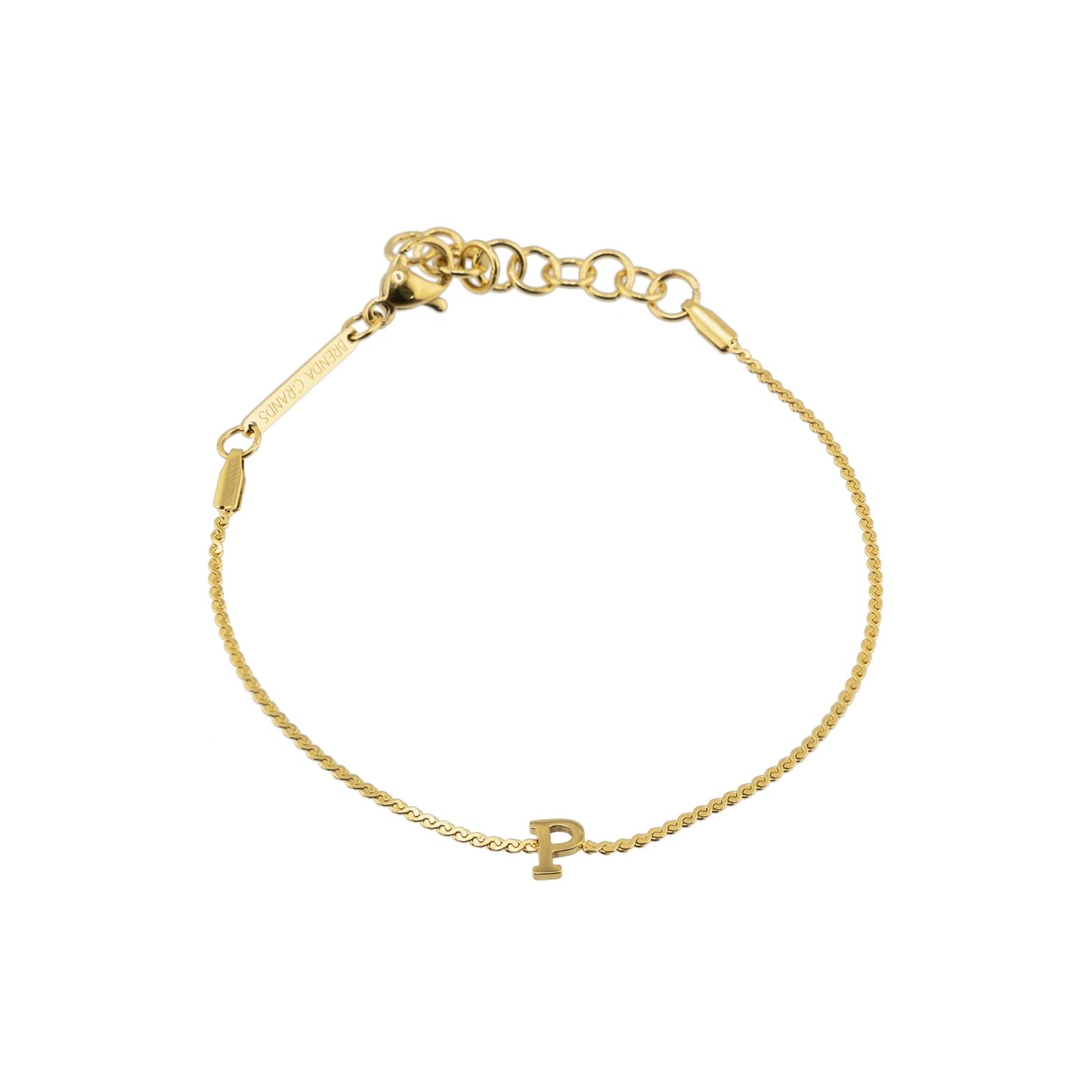 Gold Dainty Love Initial Bracelet - Waterproof