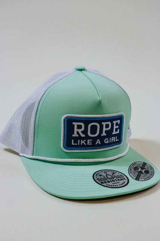 Hooey Rope Like A Girl Mint Trucker  Hat