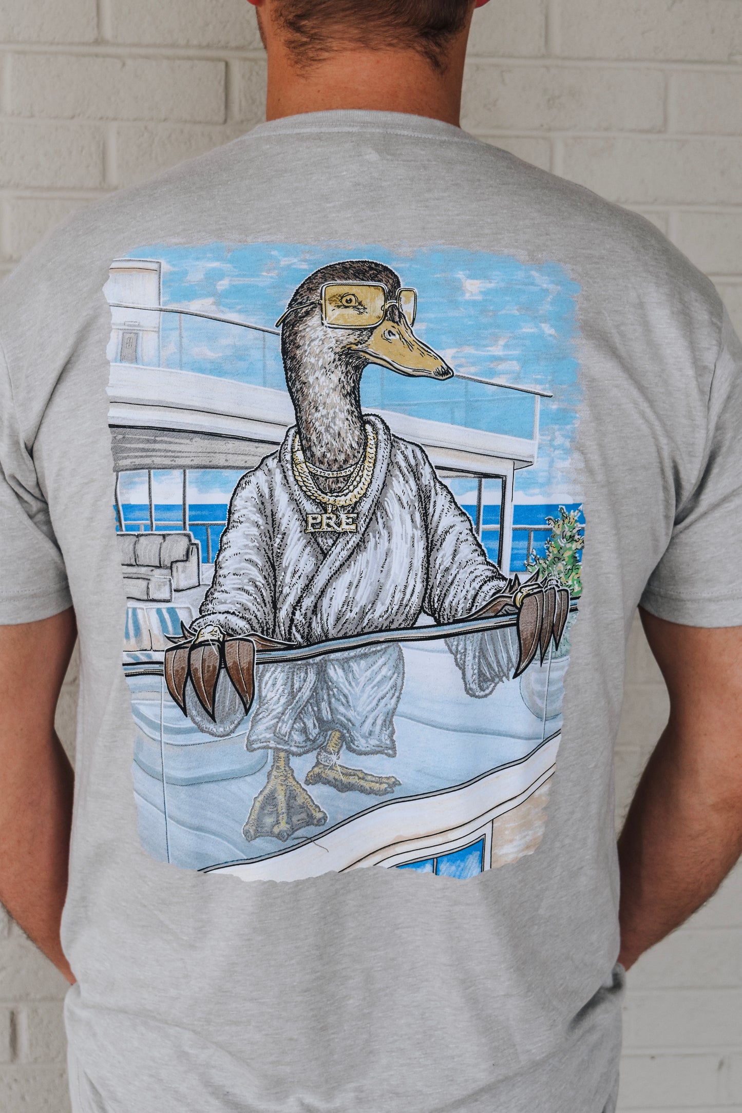 1 Hell Of A Life Lite Grey Combat Waterfowl Tee