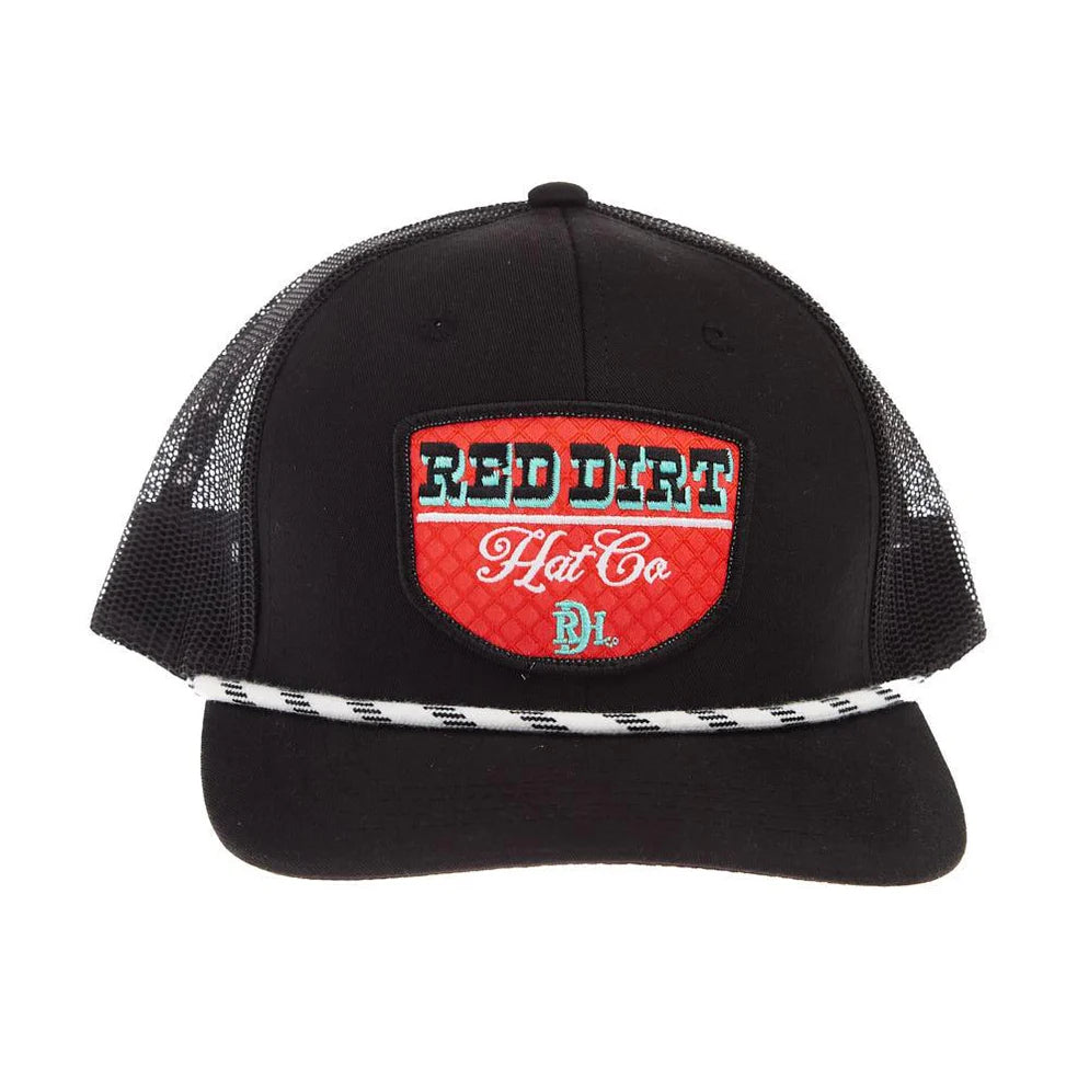 Red Dirt Hat Company Youth Black Turquoise Diamond Cap