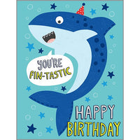Birthday Greeting Card - Shark-Kids