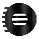 Teleties Jet Black Large Flat Circle Hair Clip, front view