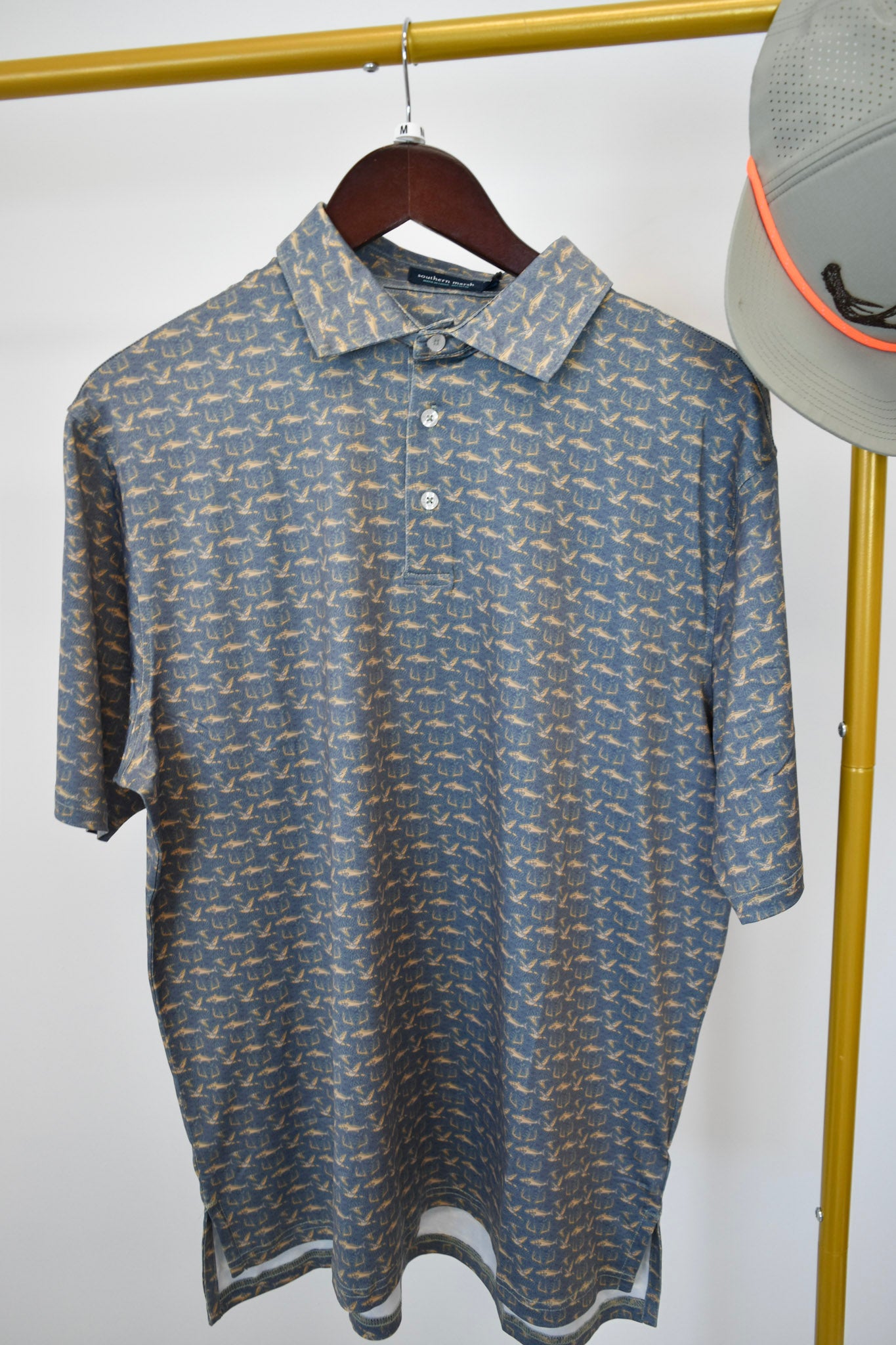 Southern Marsh Men's Slate Sportsman Paradise Flying Performance Polo