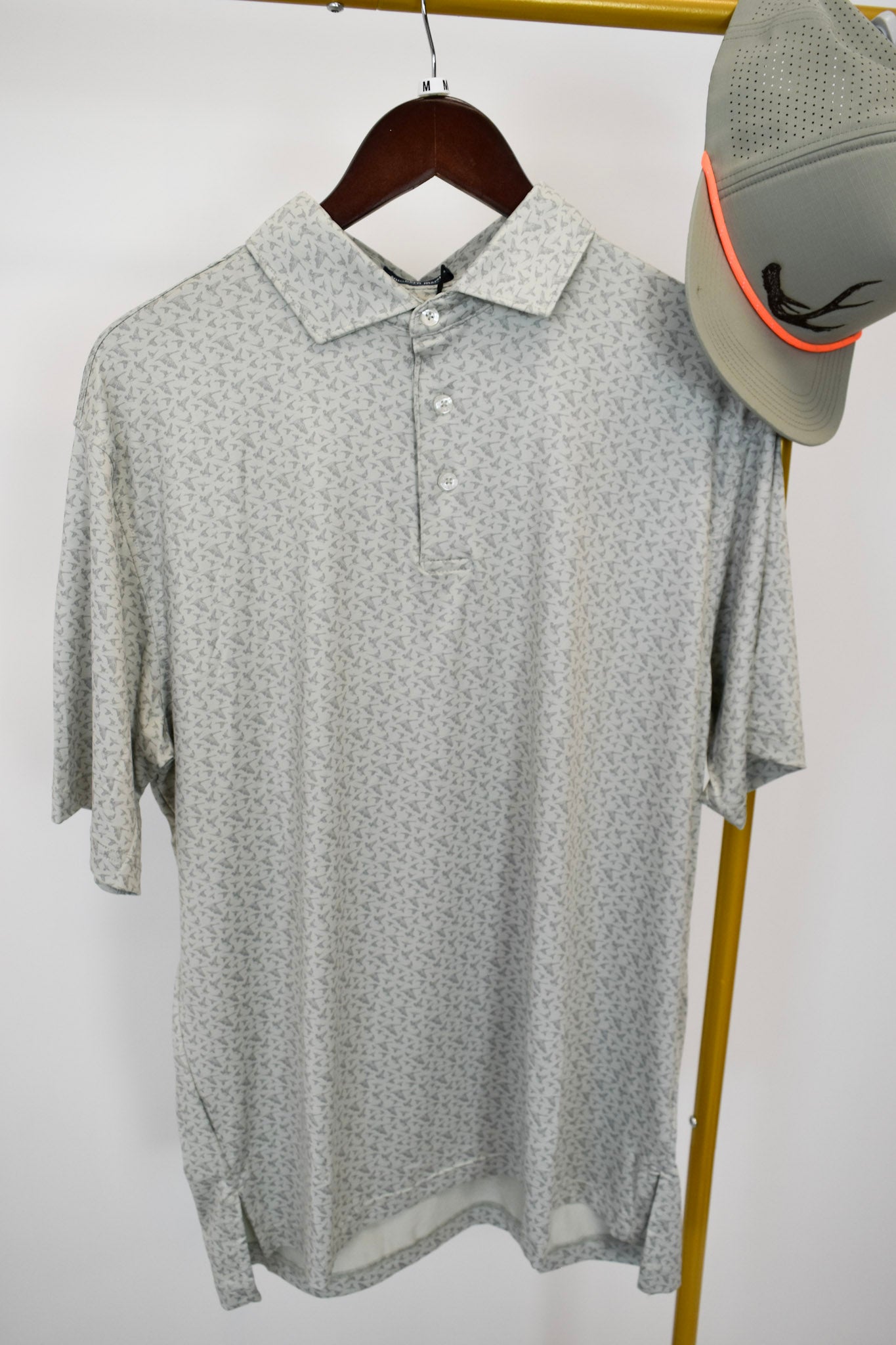 Southern Marsh Men's Light Gray In Flight Flyline Performance Polo