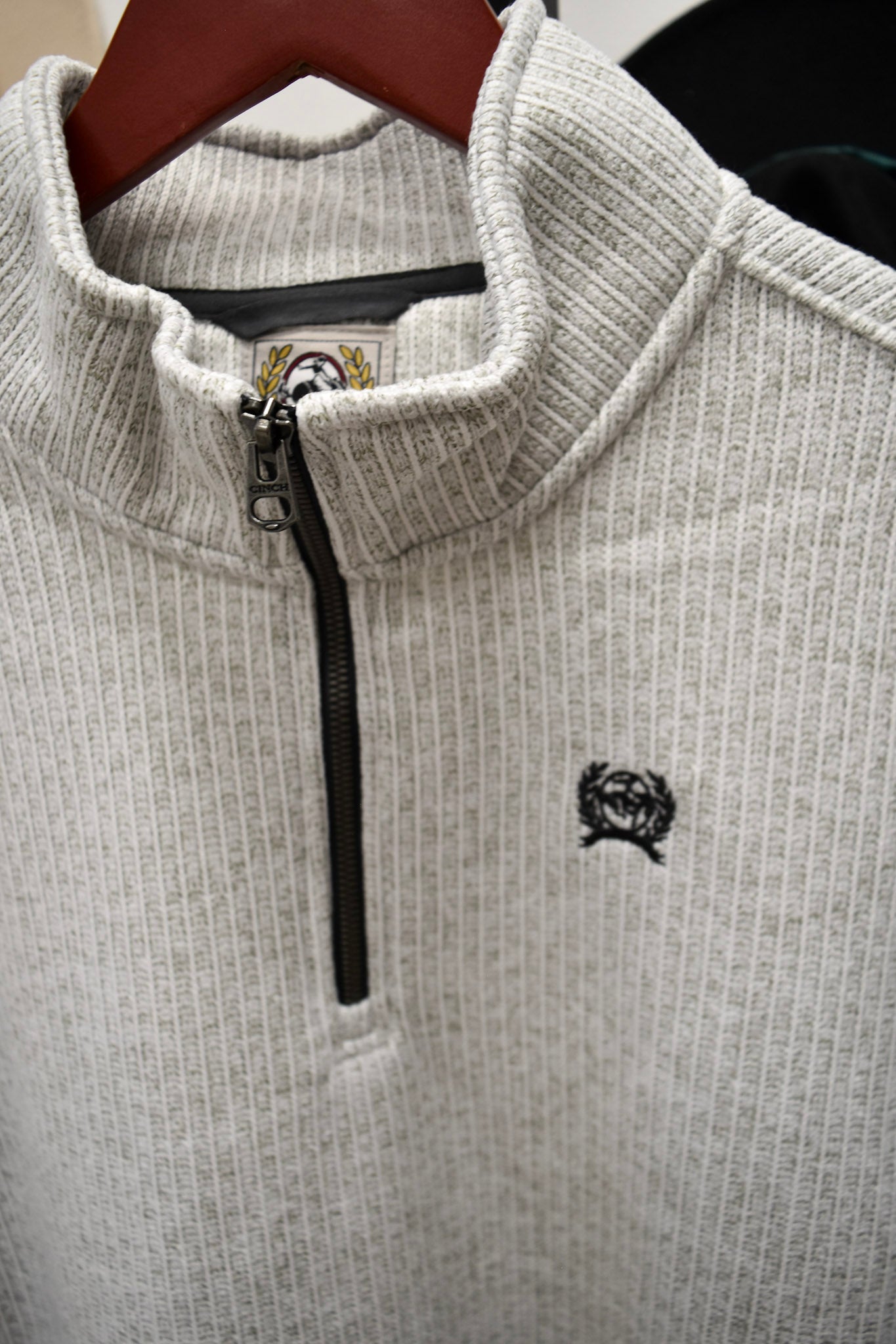 Cinch Men's 1/4 Zip Grey Pullover