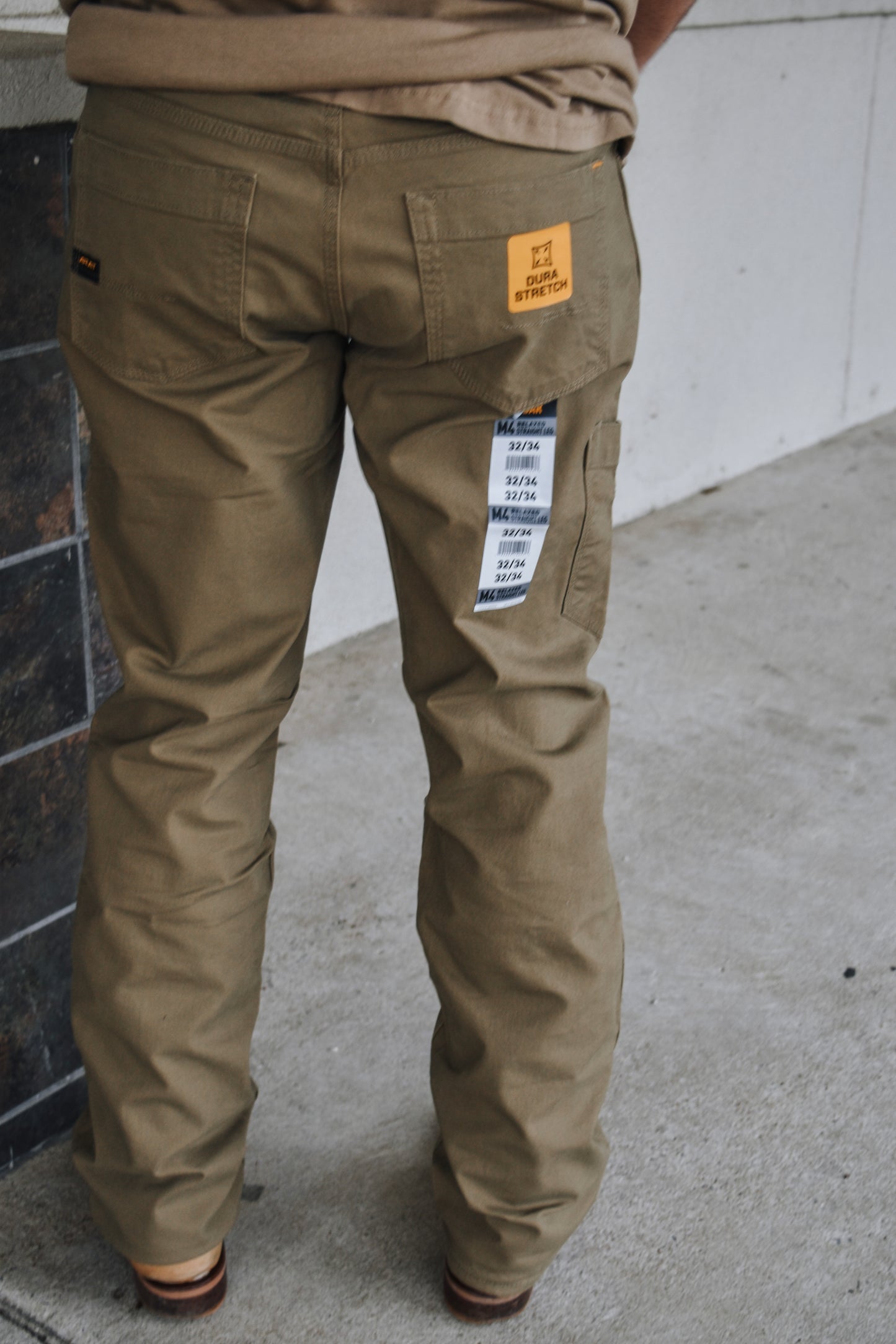 Rebar M4 Low Rise DuraStretch Made Tough Double Front Stackable Field Khaki Straight Leg Pant