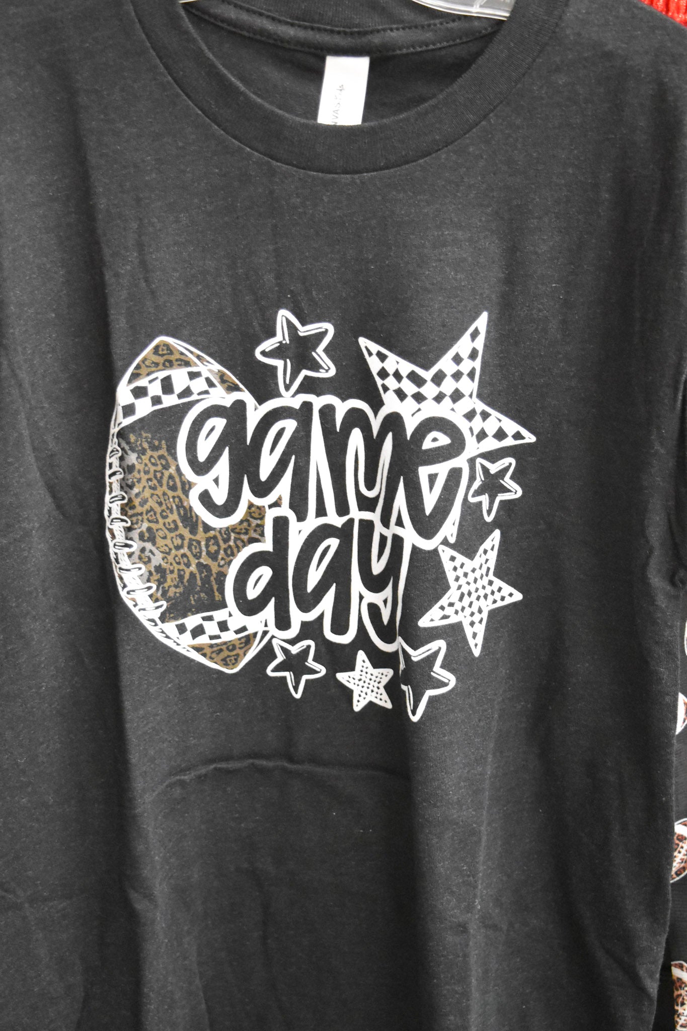 Girl's Mini Game Day Black Tee