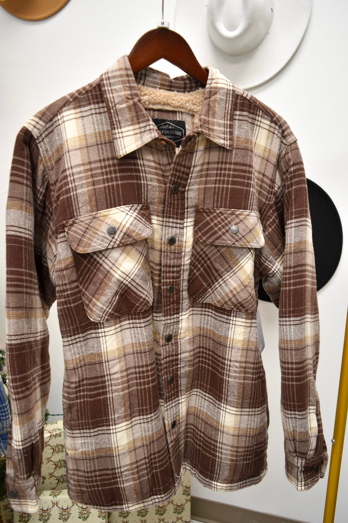 Canyon Guide Mens Fletcher Button Up Fleece Lined Jacket