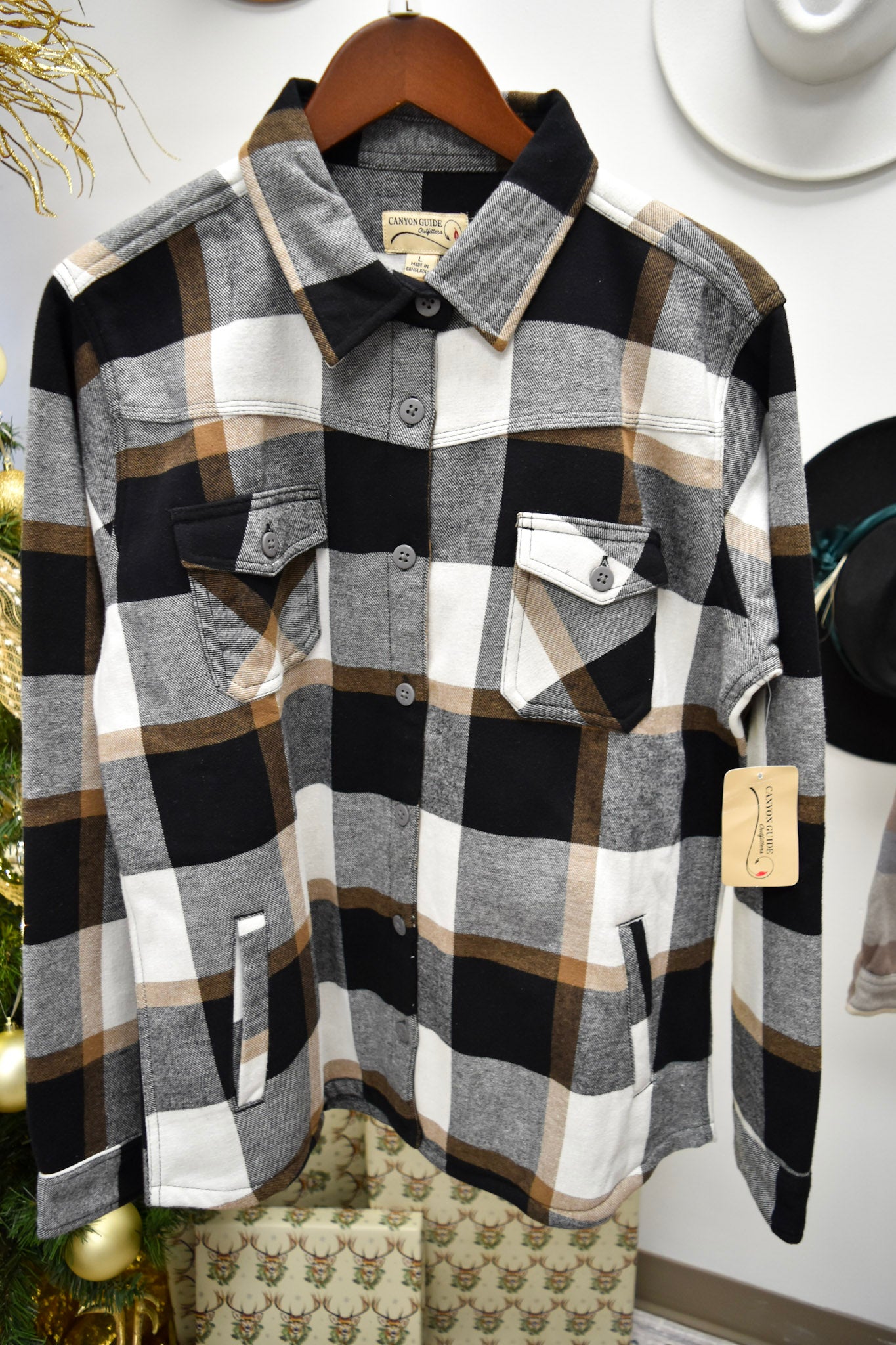 Mens Plaid Shirt Jacket