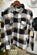 Mens Plaid Shirt Jacket