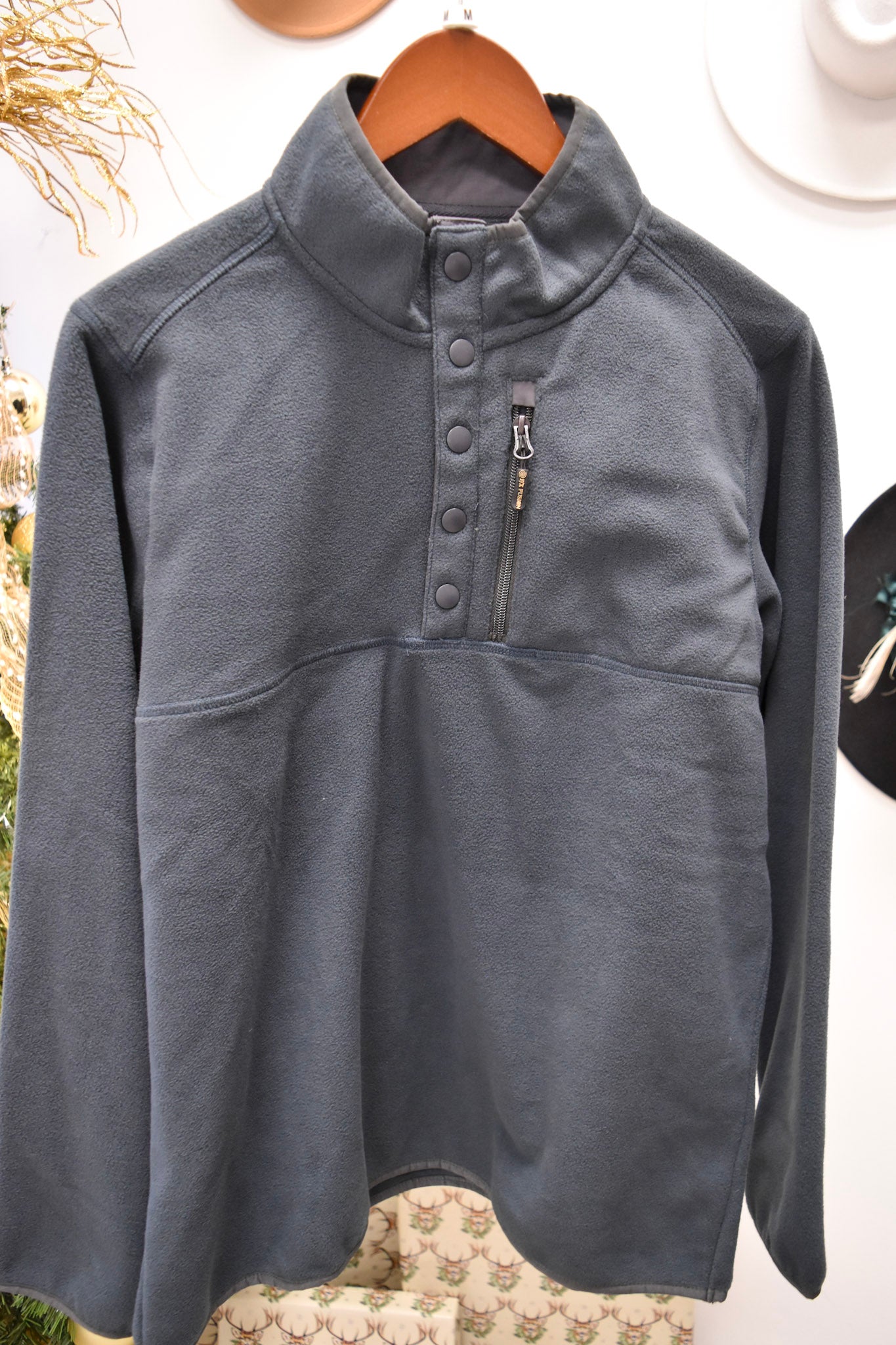 FX Fusion Men's Mock Fleece 1 and 4 Snap Pullover