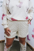 Under The Clouds Quilted Shorts