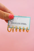 Textured Hoop Earring Set