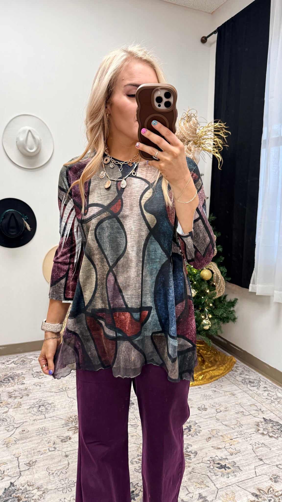 Jess & Jane "Melody" Printed Tunic Top