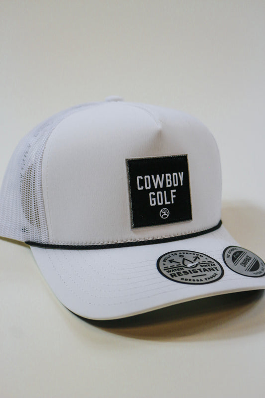 Hooey White Cowboy Golf Trucker Hat