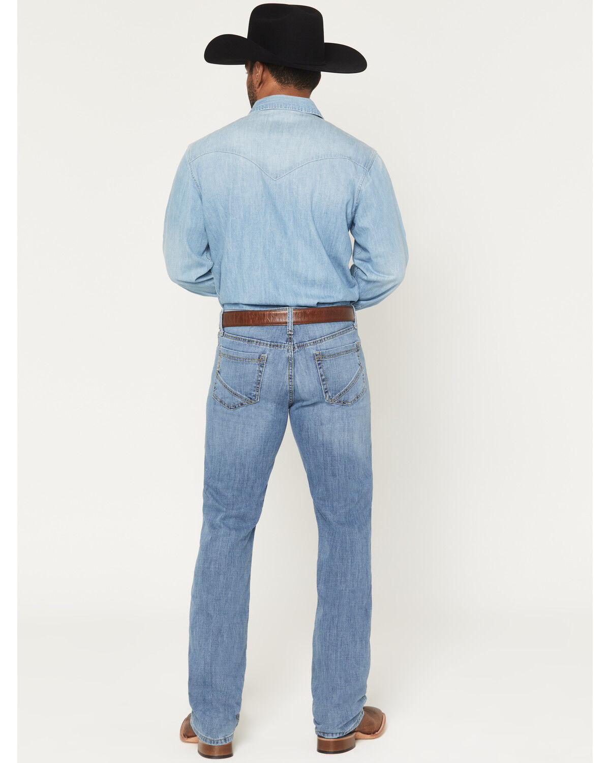 Cinch Men's Ian Light Stone Wash Slim Boot Cut Jeans