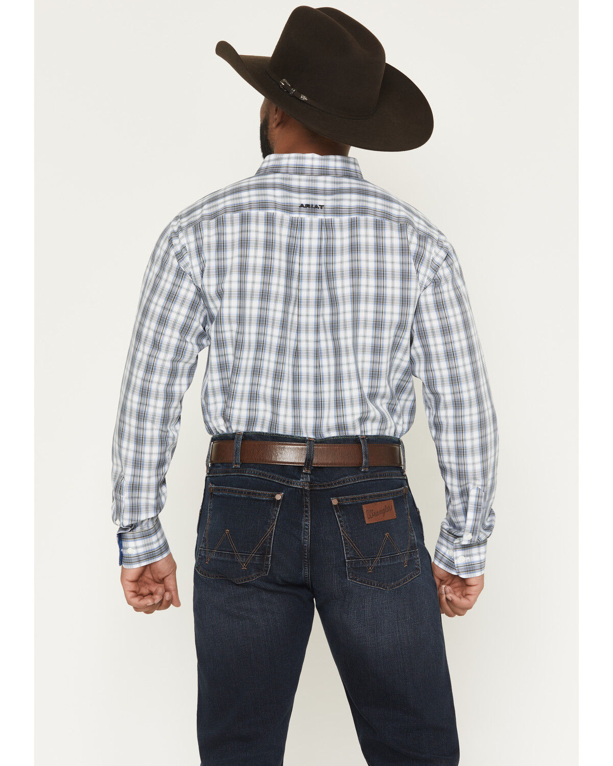 Ariat Men's Wrinkle Free White Cody Fitted Long Sleeve Shirt