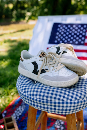 Smash Glam Blanco Leopard Sneakers