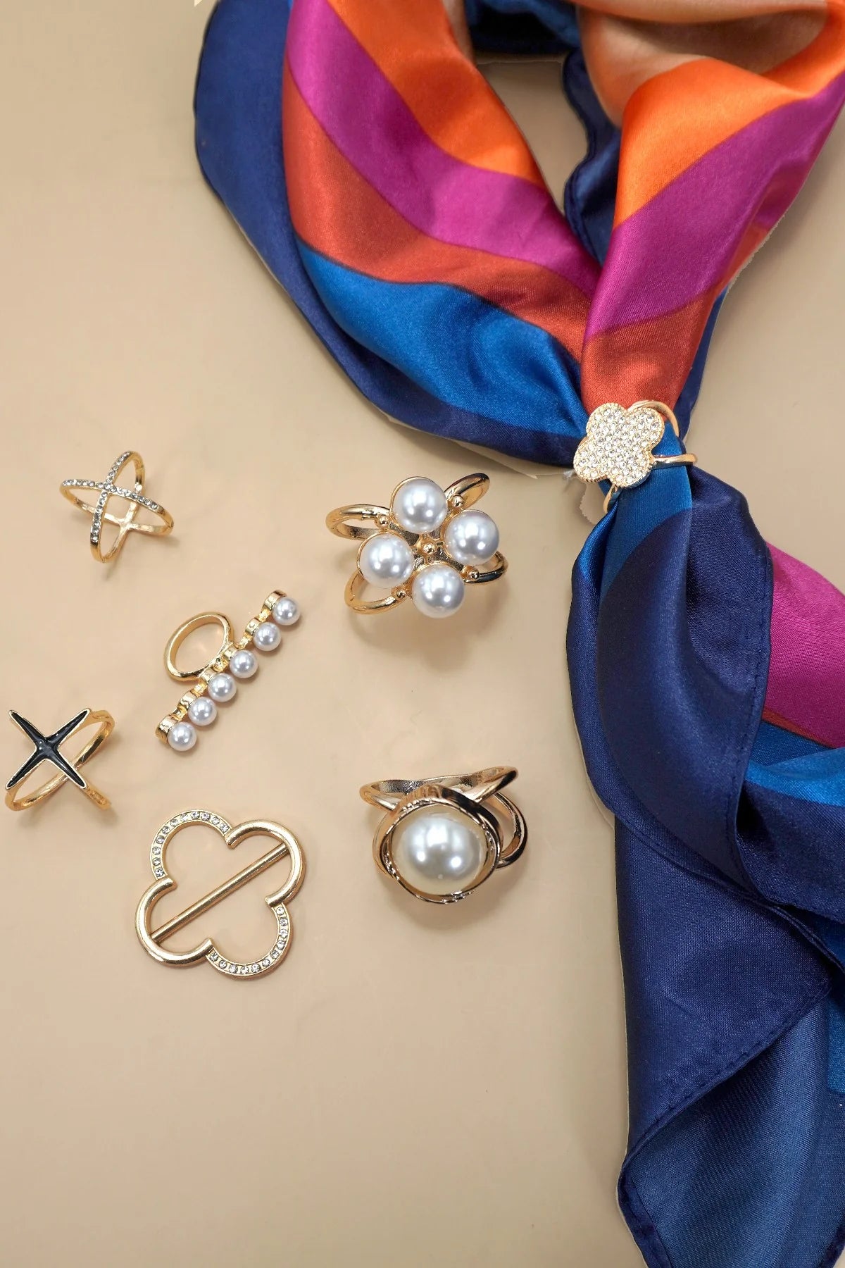 Bandana Scarf Ring Charm -3 Styles