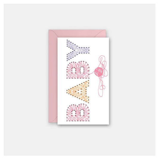 Pink String Baby - Gift Enclosure Card