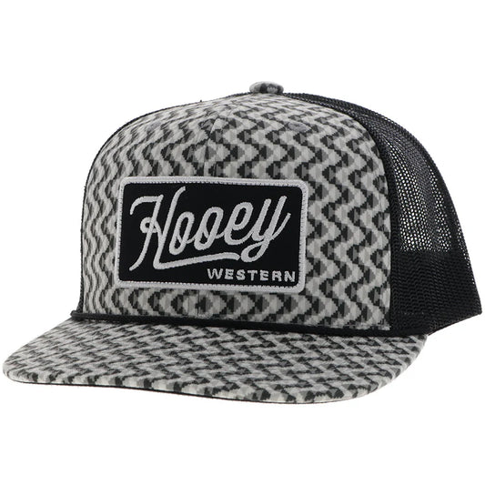 Hooey Lakota Grey & Black Pattern Hat