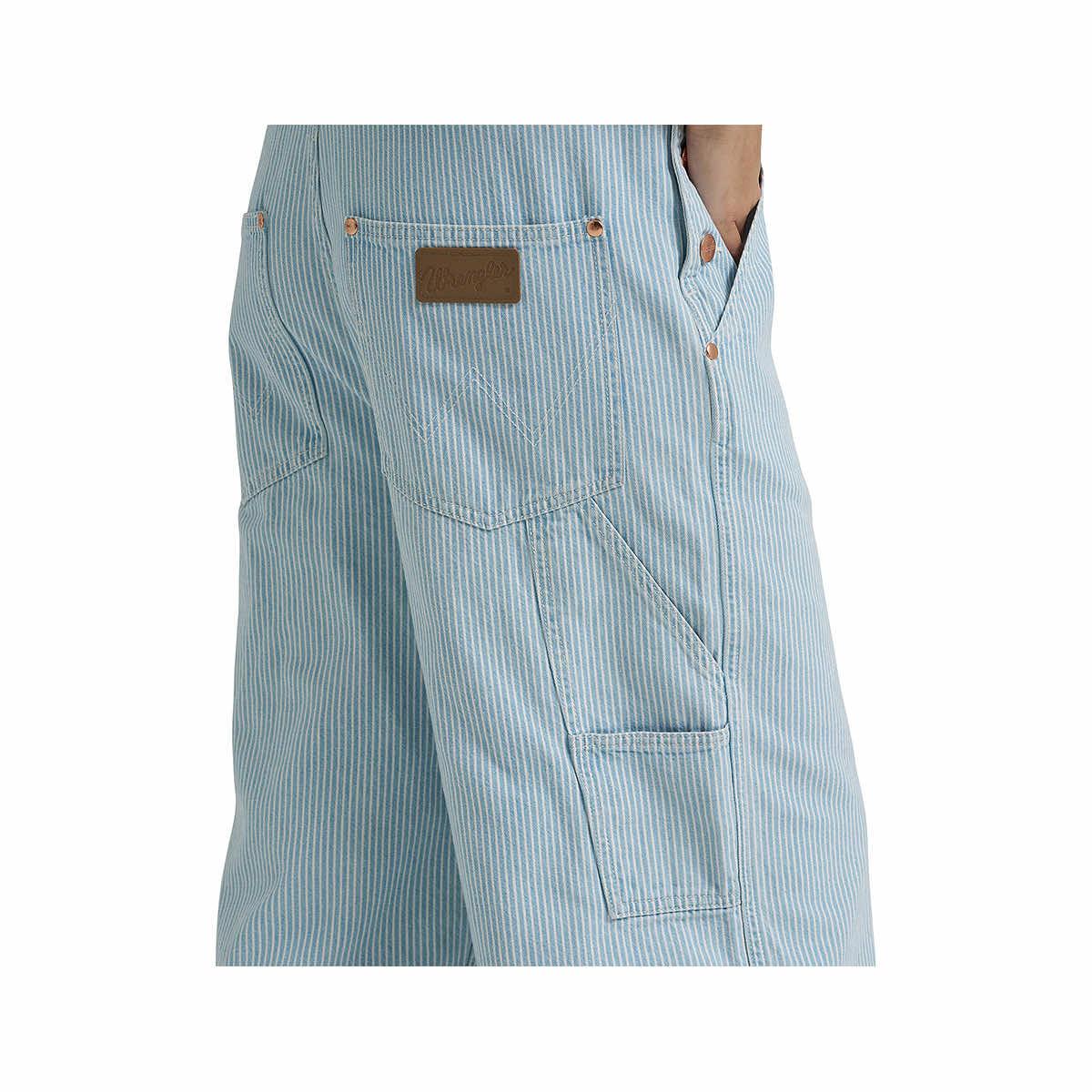 Wrangler X Lainey Wilson Denim Blue & White Stripe Overalls
