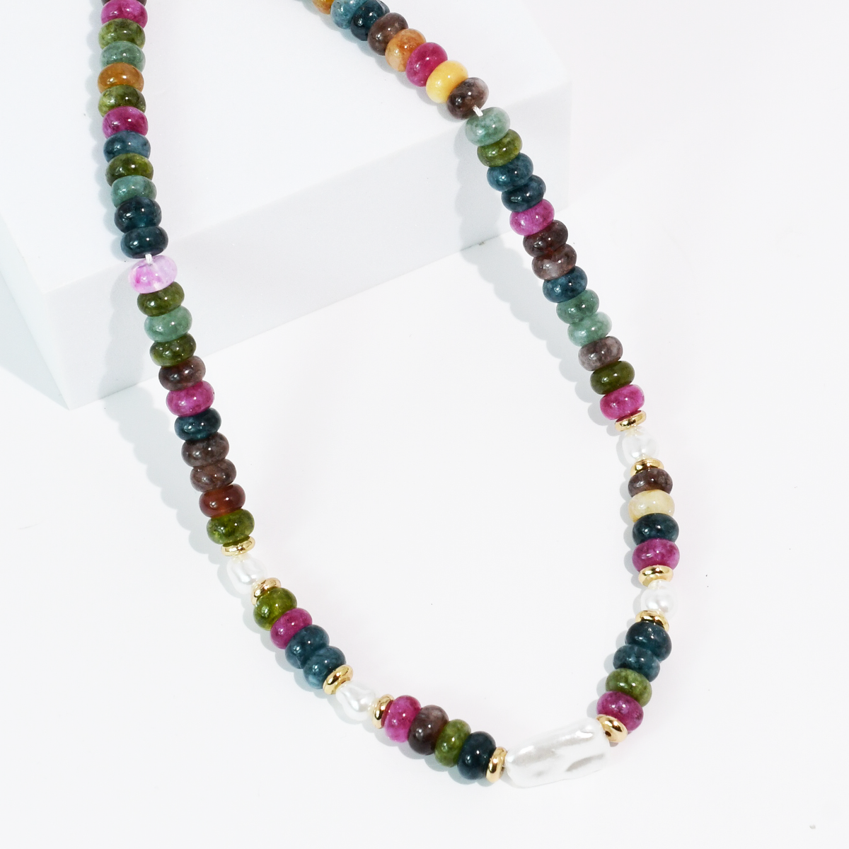 Velvet Bloom Beaded Necklace