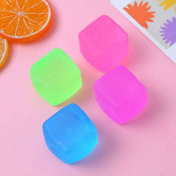 SugarSqueez Cube Mini Size Squishy Fidget Sugar Stress Ball (1pc) Color Ships Assorted