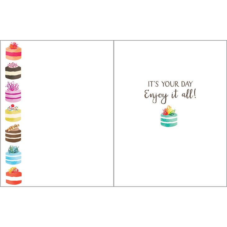 Birthday Greeting Card - Little Cakes