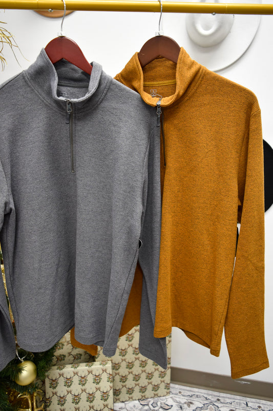 Men's Ottoman Quarter Zip Pullover - 3 Colors