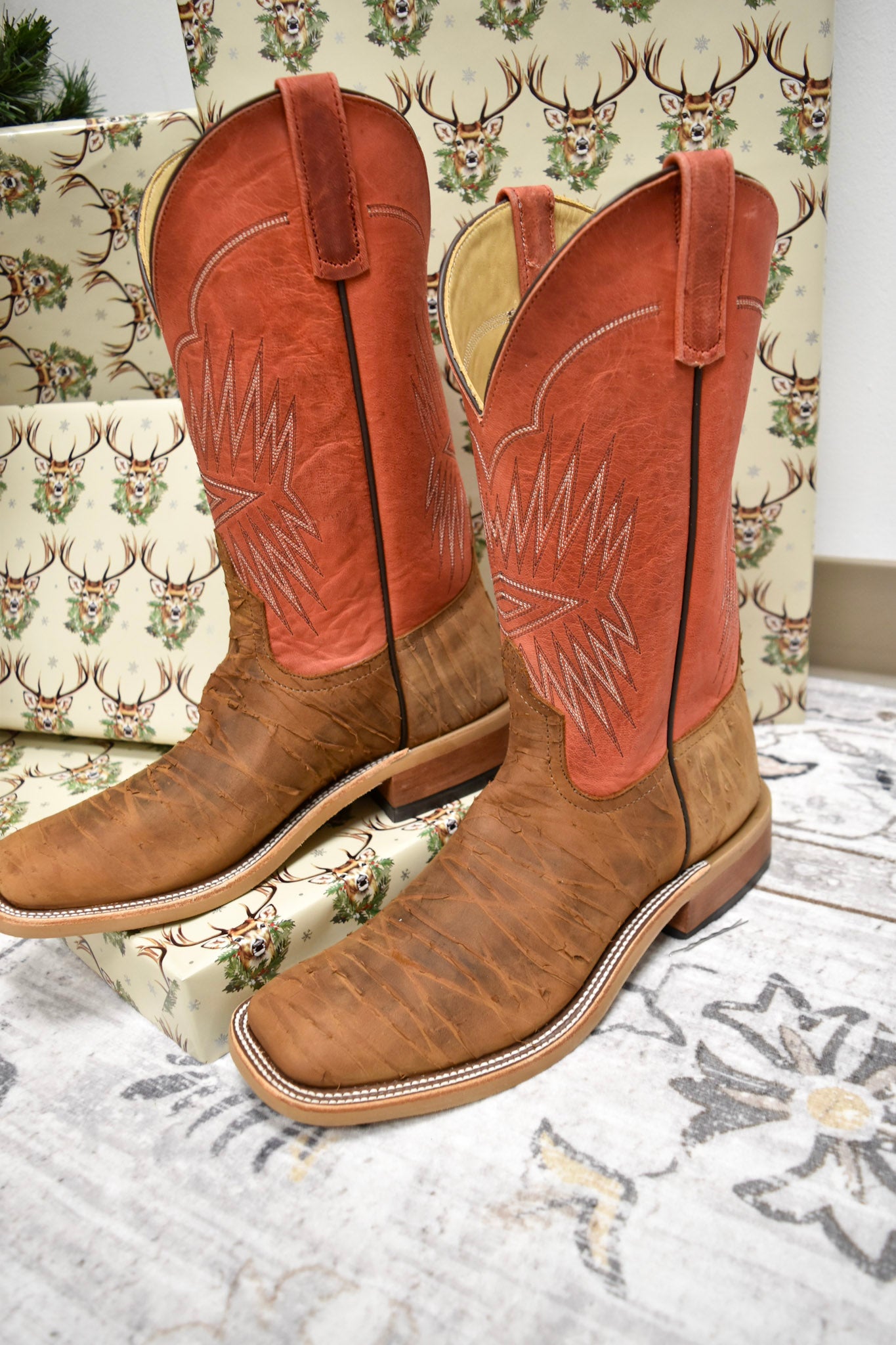 Anderson Bean Men's Distressed Cowhide Leather Dress Boot