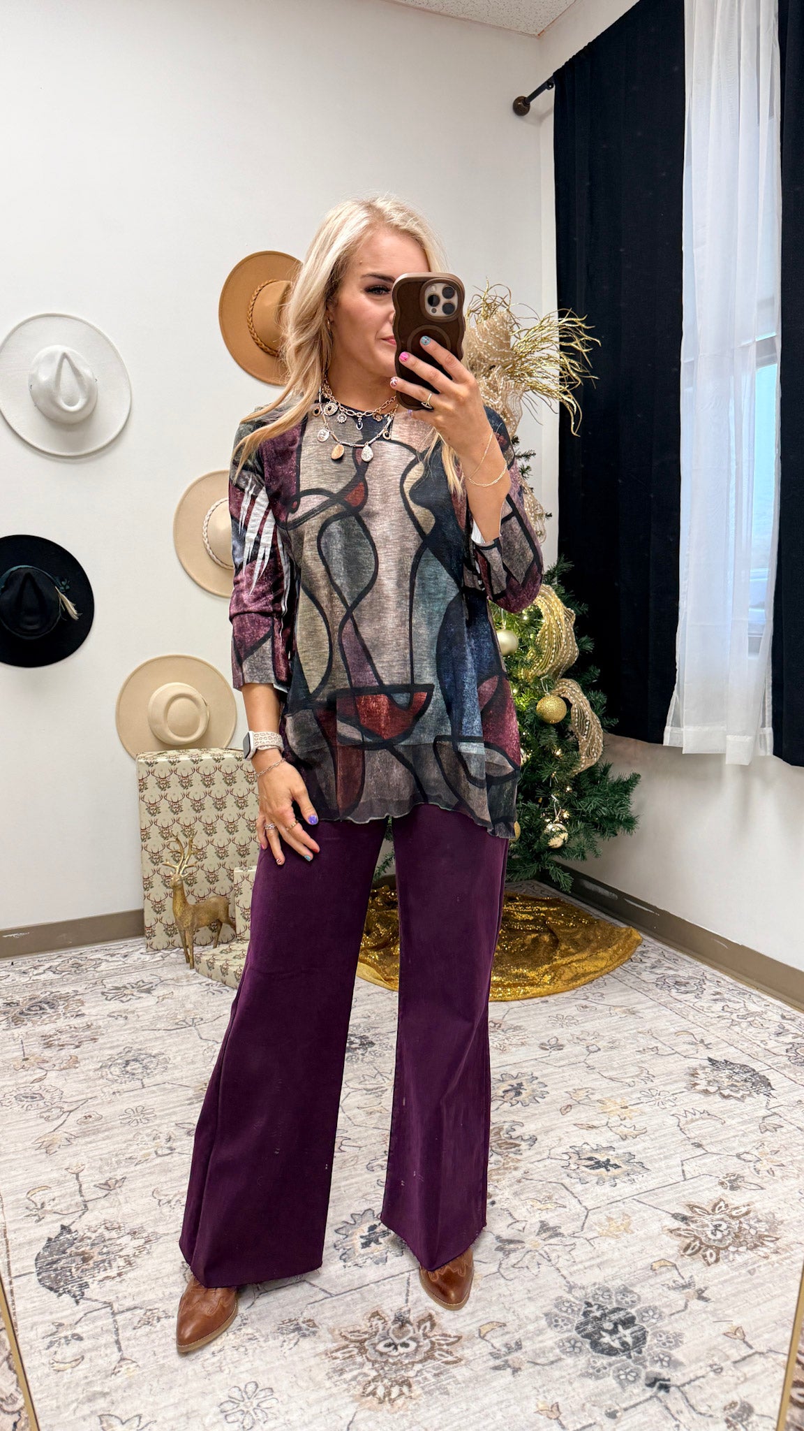 Jess & Jane "Melody" Printed Tunic Top