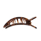 TELETIES Large Square Flat Tortoise Hair Clip, side view showing the teeth