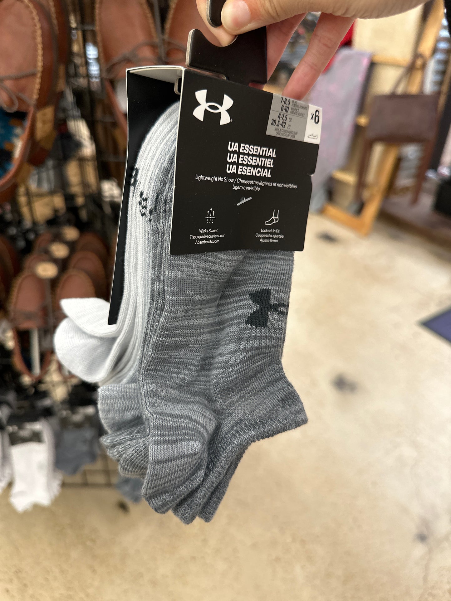 Unisex UA Essential 6-Pack No Show Socks