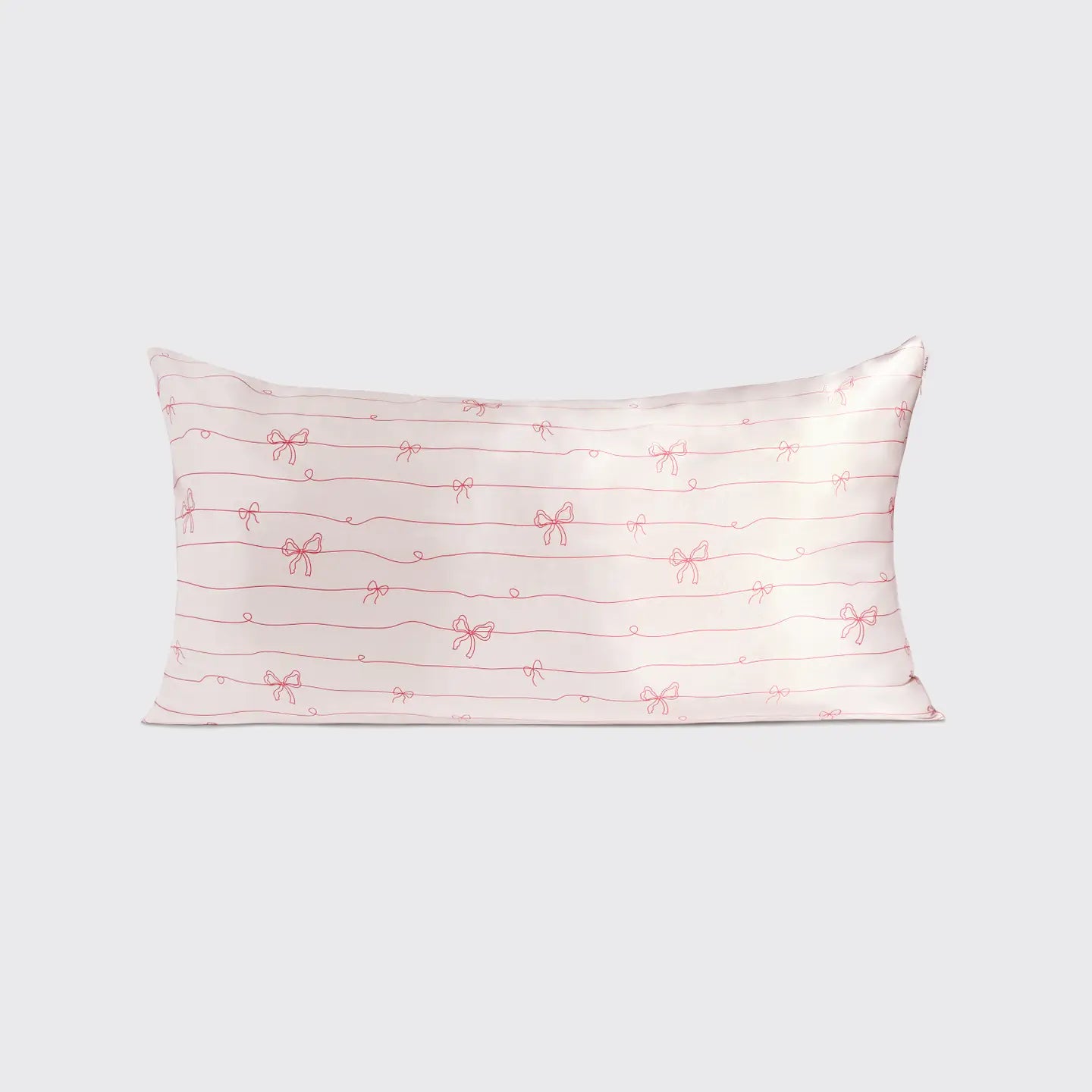 Kitsch King Striped Bows Satin Pillowcase