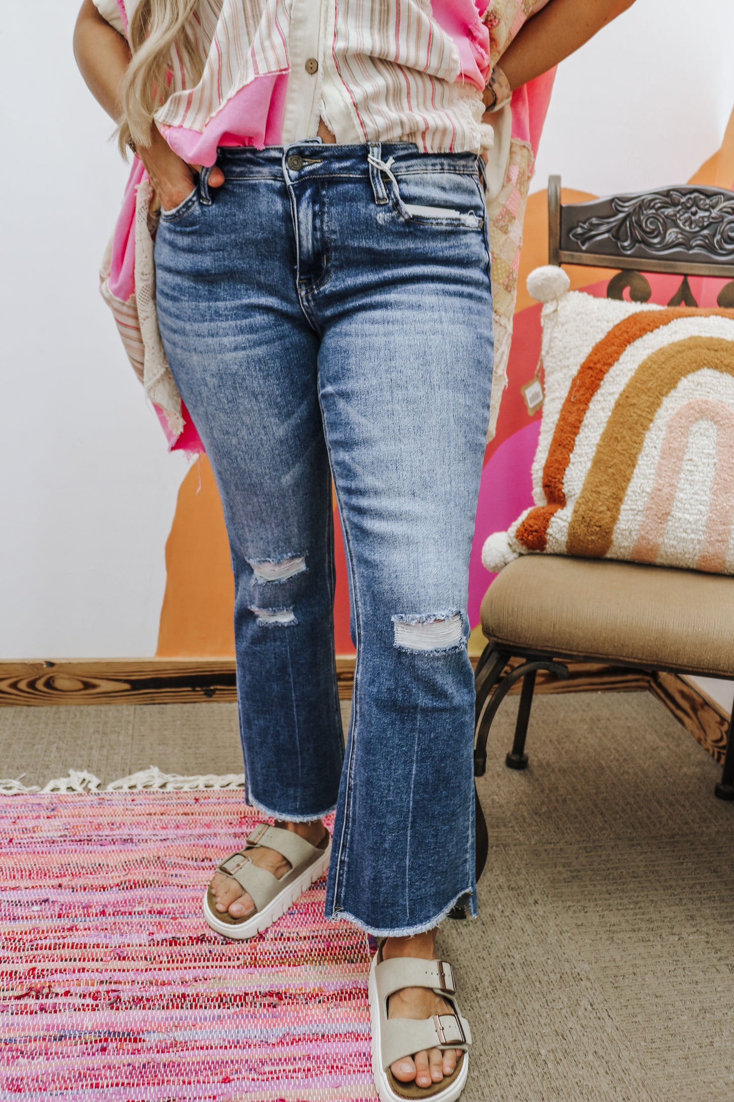 Straight Forward Kick Flare Jeans