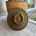 Vegan Felt Fedora Hat With Wide Stiff