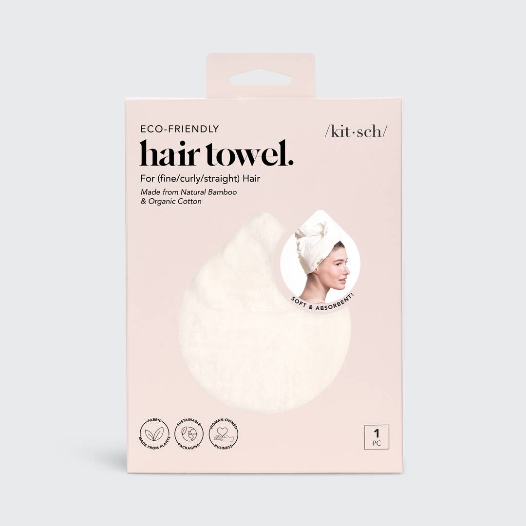 Quick Dry Hair Towel - Eco White