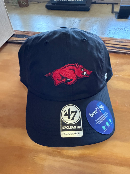 Black Razorback Logo Hat